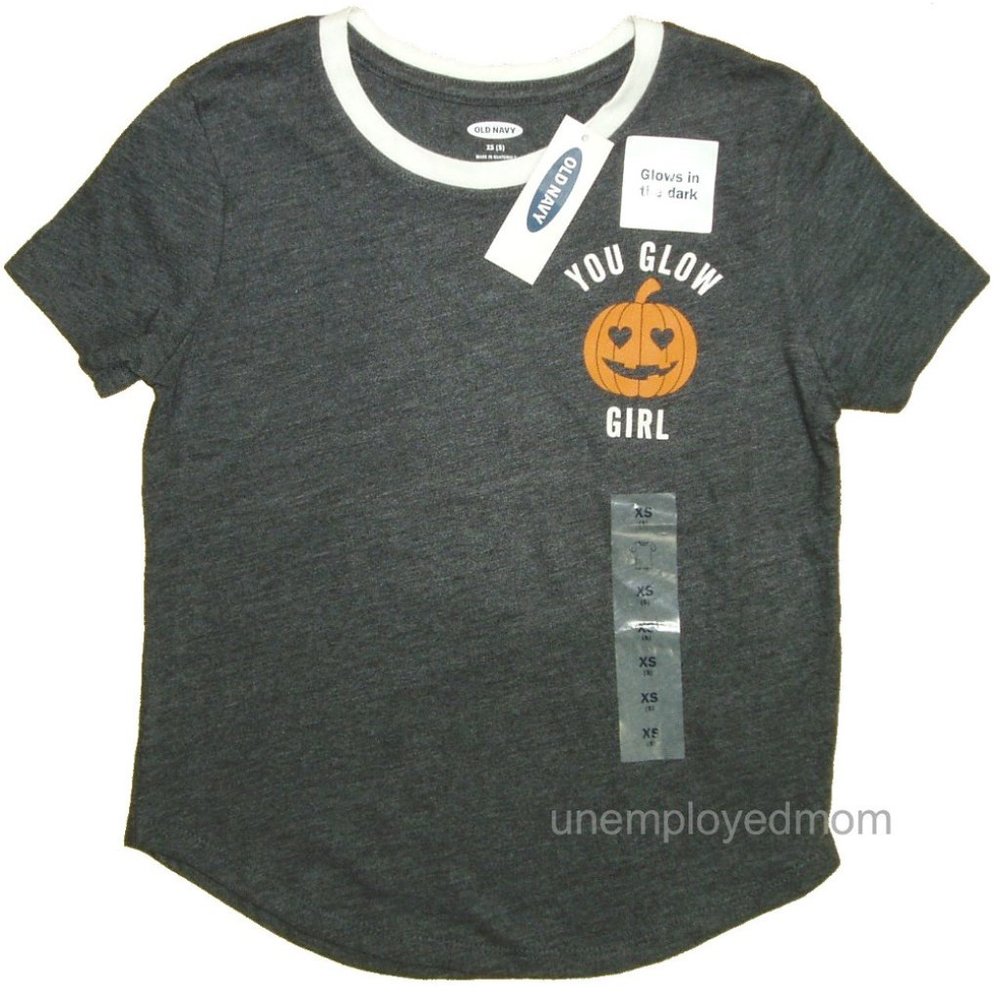 XS (5) You Glow Girl GID Girls Halloween Tee